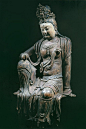All sizes | Liao Dynasty Wood Guanyin Seated in Royal Ease, 10th Century, China | Flickr - Photo Sharing!