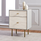 Modernist Wood & Lacquer Nightstand - Winter Wood