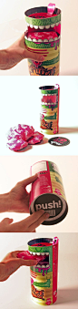 Gonuts!® Donut Packaging Design by Stephan Pretorius, via Behance *** Donut packaging design with the challenge of packaging five donuts. Donuts can be retrieved from the character's mouth by pushing up the bottom of the container. *** #package #design #p