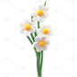 春天春季春日3D立体毛绒花朵植物元素素材
