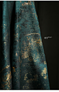 复古墨绿鎏金丝提花布料廓形立体肌理外套高档创意服装设计师面料-淘宝网