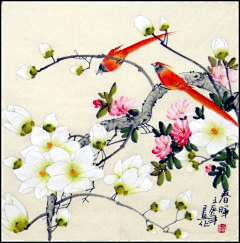 花精萍采集到绘画动物花鸟系列