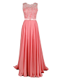 Dressystar Long Chiffon Formal Prom Gowns Lace Appliques Bridal Bridesmaid Dresses | Amazon.com