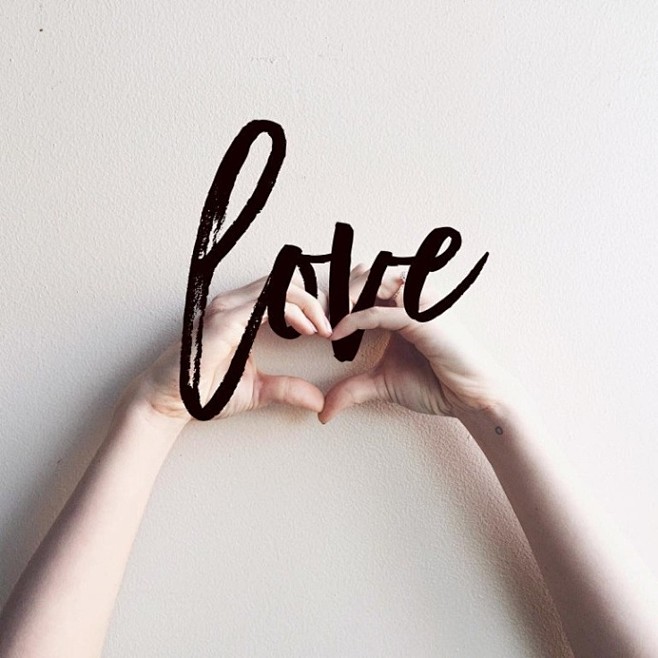 LOVE brush script le...