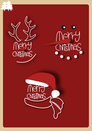 圣诞主题概念海报/Logo