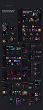 Holo Music Design System : Holo Music is a distinctive Design System for everything Music. Beside being a robust UI Kit it comes with a collection of components and detailed style guide to help you build on top of that and kickstart your own project!