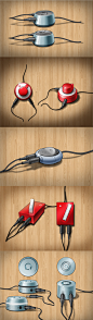 【很不错的设计案例】HABO — headphones to speakers switchbox