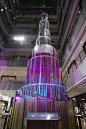 Christmas Tower : Yearly Christmas tower inside shopping mall in Shanghai design for crystal brand - Swarovski. The installation were transforming in terms of height , shape and lighting effect.