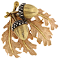 BUCCELLATI Oak Leaf Acorn Brooch