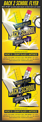 Back to School Party Flyer Template v6 : Back to School Party Flyer Template v6 is very modern flyer that will give the perfect promotion for your upcoming event or nightclub party or college and student event! All elements are in separate layers and text