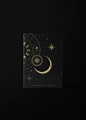 Dream Journal a diary for dreams with hardcover and gold foil, moon and stars by Cocorrina