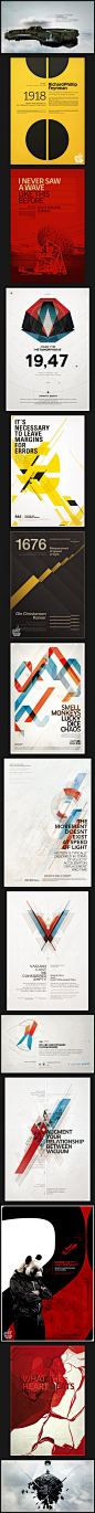 【Metric72海报设计】其用一些鲜明的色彩和几何形的分割，做一系列的变化。