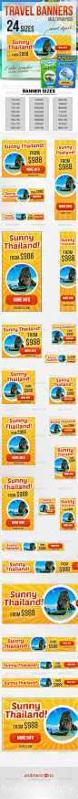 Travel & Holidays Banners - Banners & Ads Web Elements