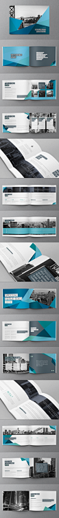 Blue Modern Brochure : Blue modern brochure template.