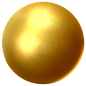 3D立体金色球图形 PNG免抠图