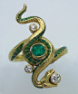 PAUL BRIANÇON  (c.1880-c.1910) Art Nouveau ring                      					 						Art Nouveau Snake Ring (c. 1900						France) 					 				  				  				 				 			...