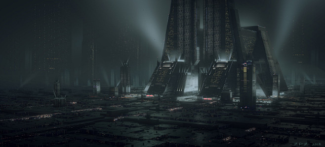 Cyberpunk city, Peng...
