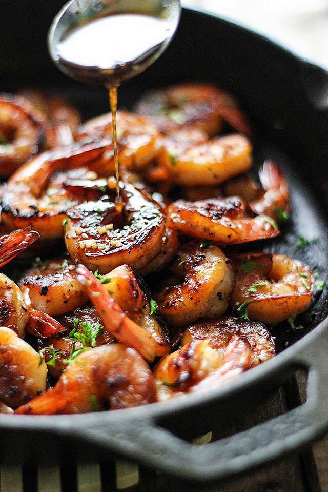 Honey Garlic Shrimp ...