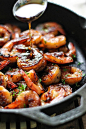 Honey Garlic Shrimp skillet