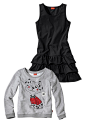 CFL Set: Kleid und Sweatshirt (2-tlg.) in grau + schwarz