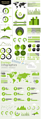 绿色信息图表矢量素材