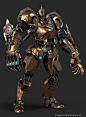 Steampunk Robot, Miguel CBT : I did this steampunk robot back in 2013 based on a concept art from Yu Cheng Hong.