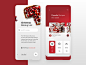 Christmas Baking App - Recipes  flat clean modern minimalism mobile minimal interface design application ui cooking baking app holiday christmas