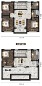 新中式别墅设计图纸三层新农村自建房屋一体建筑施工图全套小洋楼-淘宝网