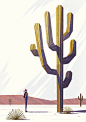 Girl and cactus : A girl and a cactus