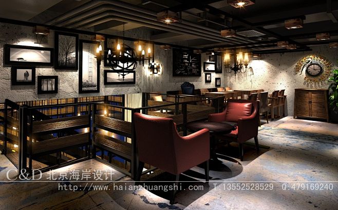 创意咖啡厅-漫咖啡设计-北京海岸设计