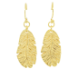 Feather Drop Earrings Gold | Essentia By Love Lily Rose | Wolf & Badger