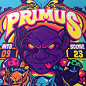 Primus Poster - September 23, 2018 Tulsa, OK : Official screen print poster for Primus - September 23 rd, 2018 - Tulsa, OK