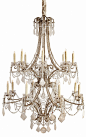 Bardot Two Tiered Chandelier    Traditional, Crystal, Metal, Chandelier by Ebanista