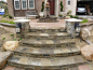 Curved Flagstone Steps Entryways, Steps and Courtyard Quality Living Landscape San Marcos, CA