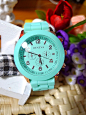韩国手表可爱学生糖果硅胶手表中性手表 韩手表 石英表A010-淘宝网