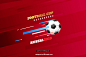2018世界杯 飞跃足球 个性排版 手绘海报设计AI 平面设计 海报