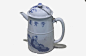 清代青花茶壶高清素材 水具 水壶包装 水壶画册 陶瓷 免抠png 设计图片 免费下载