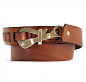 Pelican Hook Belt in Tan Bull Leather will hook all the ladies to look at your crotch region.