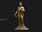 古希腊战士，罗马，西方神话人物石膏像铜像石雕像，男人裸体 - 雕塑3d模型 3dsnail模型网