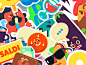 Bella!  app sticker set character design viber italy stickers emoji