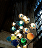 客厅灯具现代时尚创意彩色透明 玻璃球餐厅吊灯 led 设计师-淘宝网