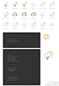 【设计小技巧】 ”让你的天气icon变得更富色彩性的代码“很多Flat化设计中天气icon的设计往往色彩单调，看久了也不免厌倦。这款代码能让你的图标色彩运用更加灵活，从同类icon中脱颖而出。下载地址：http://t.cn/zHIPyPh