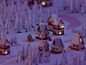 Christmas Competition 2018 # 2 (WIP) village christmas snow lowpoly illustration 3d b3d low poly isometric blender