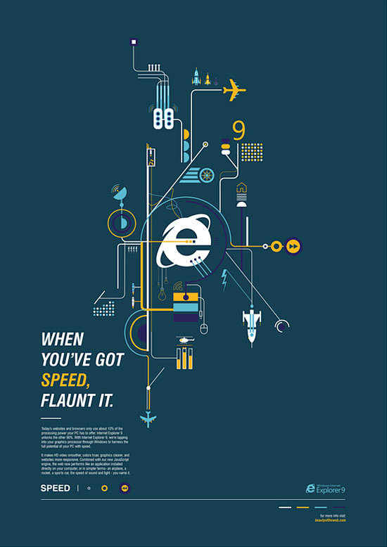 微软IE9创意海报设计