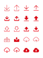 下载上传矢量图标云网盘下载上传_41185722_2