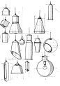 台灯浓缩工业设计草图...
