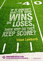 A poster design for American Football team Shropshire Revolution - quote by Vince Lombardi: 