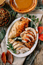 Herb Roasted Turkey Breast with Stovetop Stuffing
