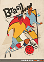 世界杯复古插画/海报