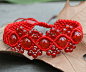 玛瑙 红绳 编织 手链